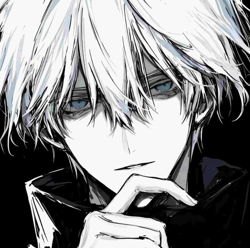 Anime style confident male character avatar perfect anime man pfp