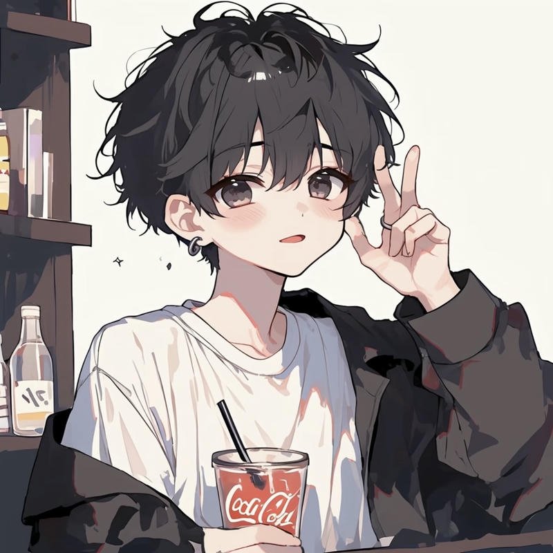 Artistic anime male portrait perfect for anime man pfp