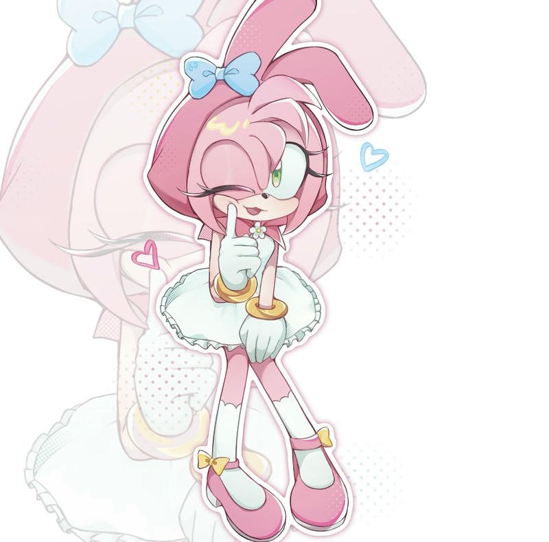 Beautiful Amy Rose character portrait perfect aesthetic Amy Rose pfp