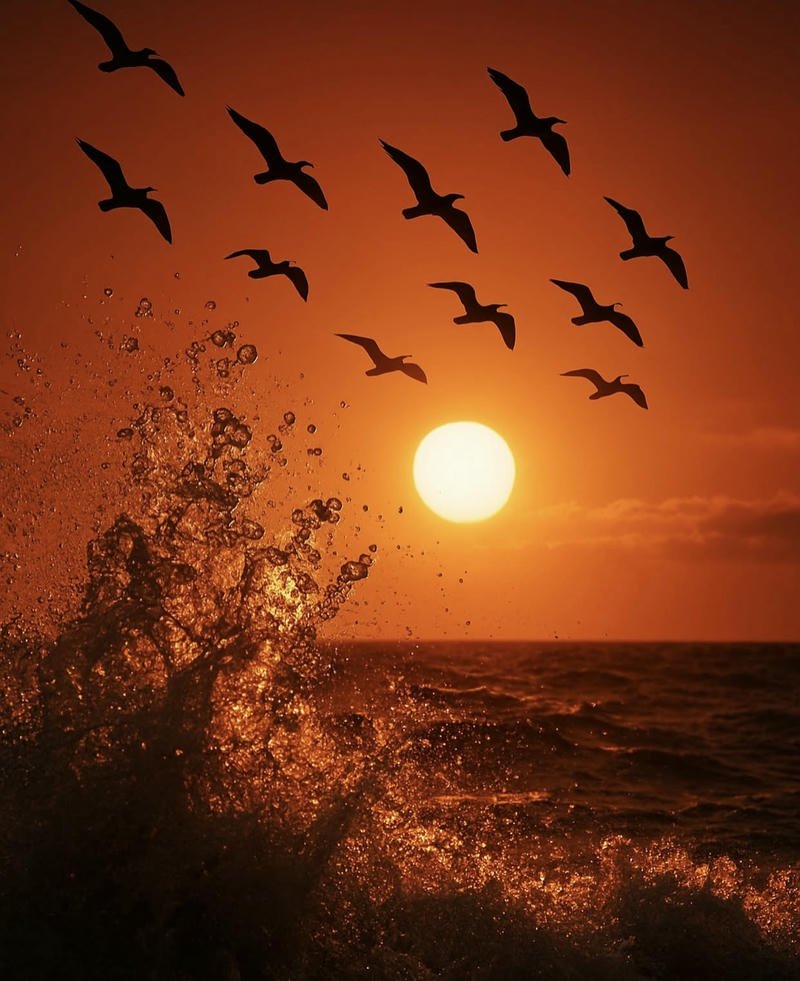 Blue sea gradient background forming relaxing ocean aesthetic pfp