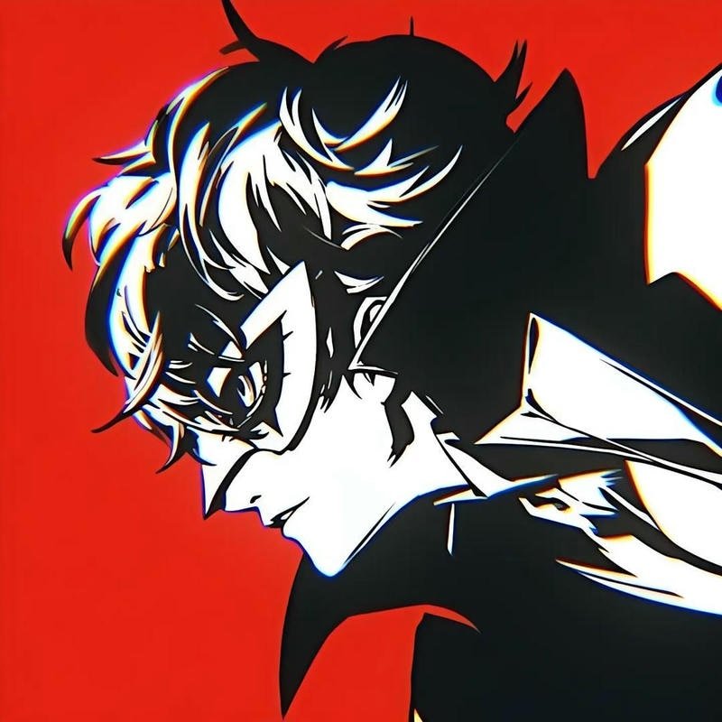 Bold Joker pfp Persona 5 with rebellious aura