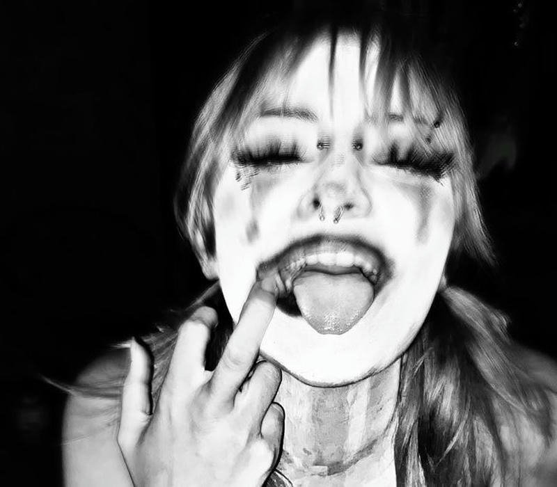 Bold dramatic portrait with chaotic energy crazy pfp