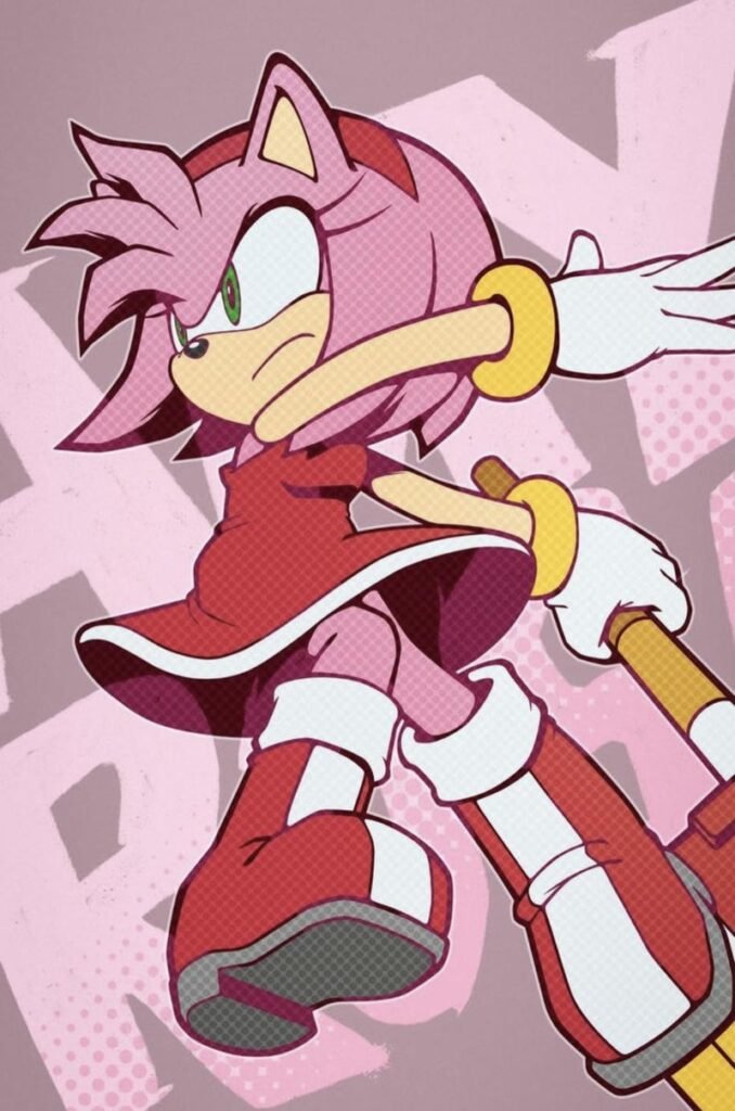 Charming Amy Rose smiling portrait perfect cute Amy Rose pfp