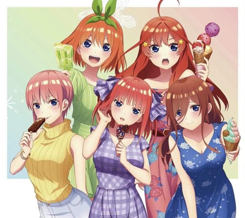 Colorful anime mood quintessential quintuplets pfp style inspiration