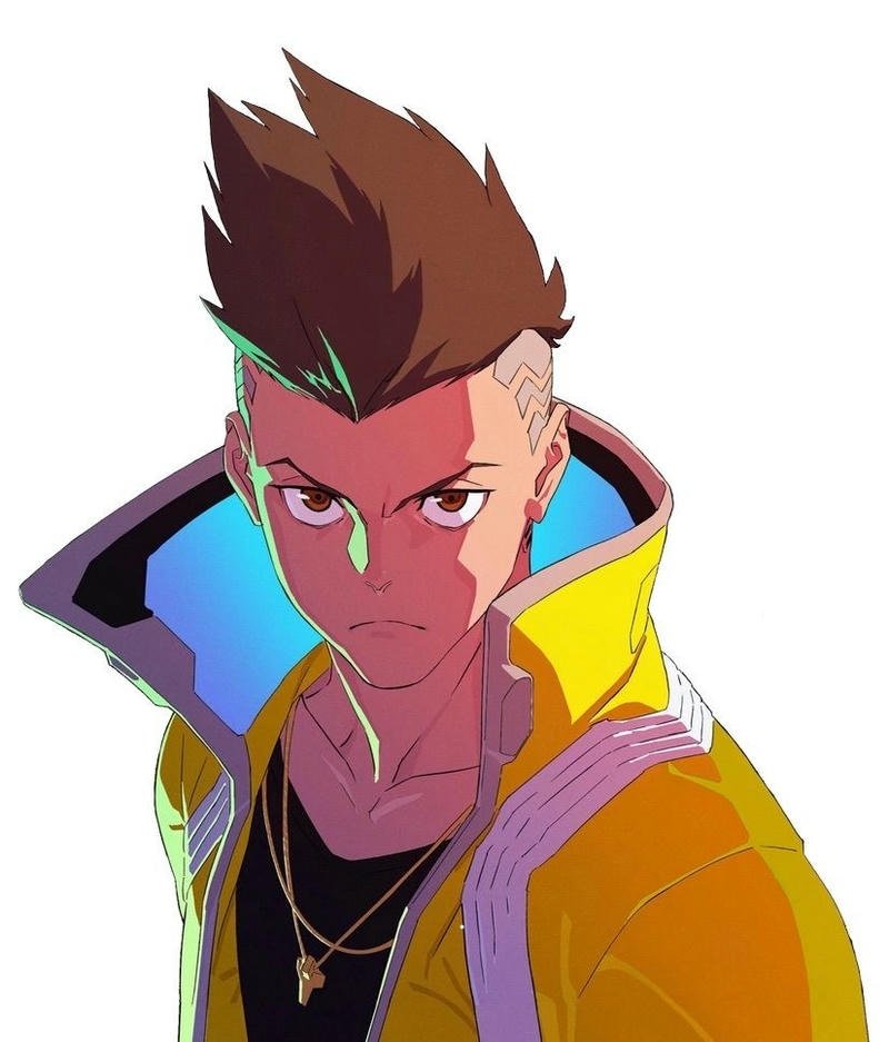 Cool futuristic identity David cyberpunk profile icon