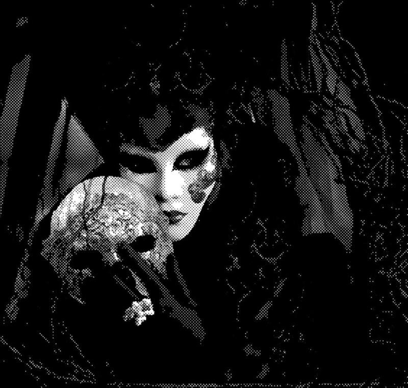 Crazy pfp intense grin face with neon lighting