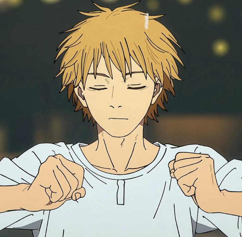 Creative anime portraits featuring Denji pfp