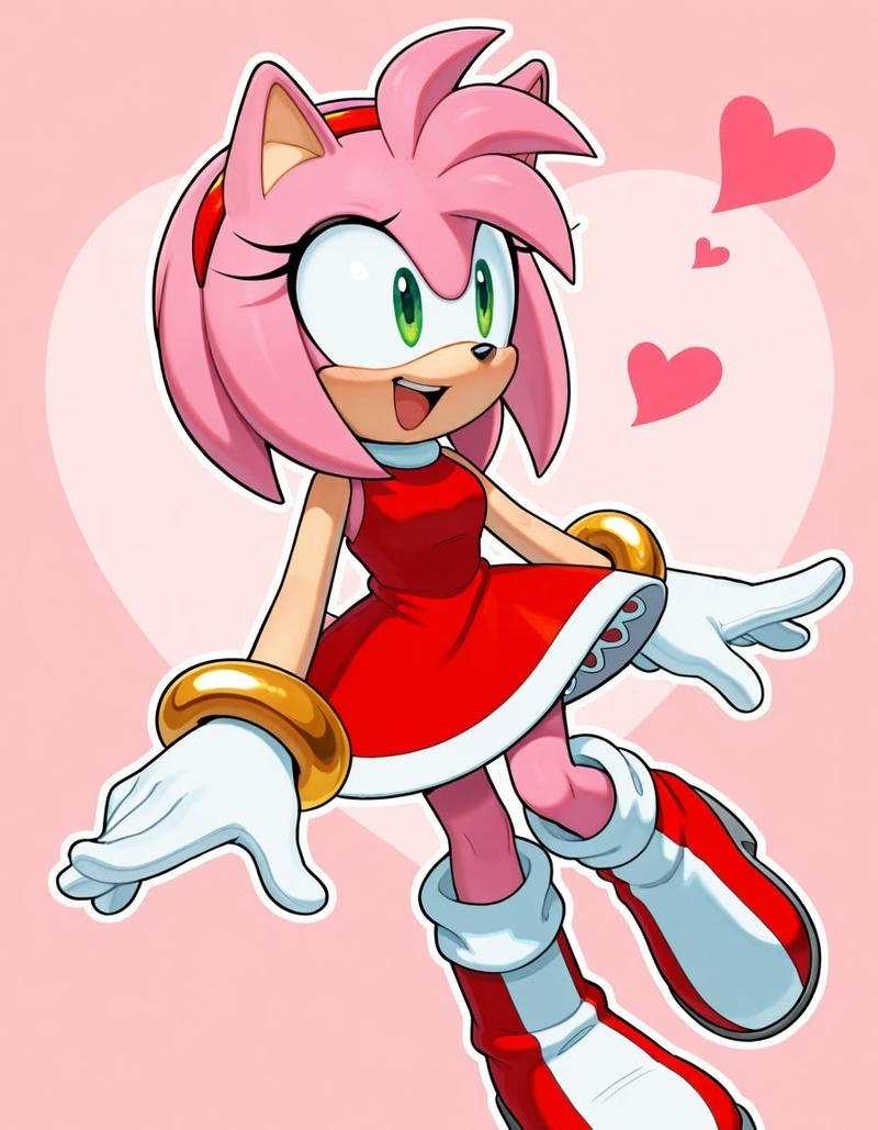 Cute Amy Rose profile portrait for gaming fans Amy Rose pfp