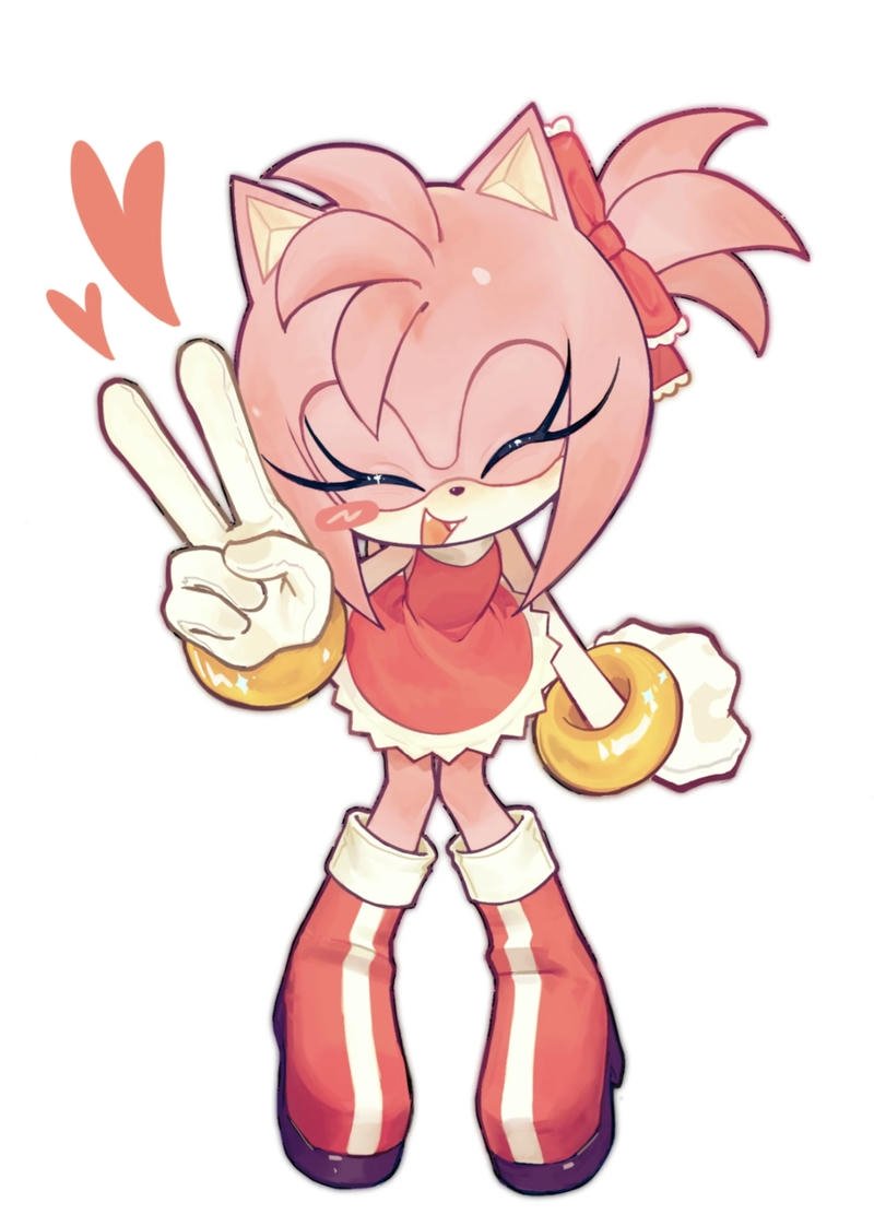 Cute Amy Rose reaction face ideal gaming profile Amy Rose pfp