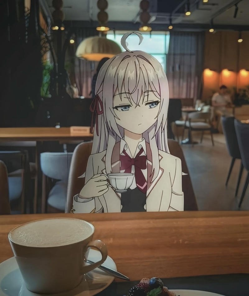 Cute anime girl reaction image Alya character alya pfp anime