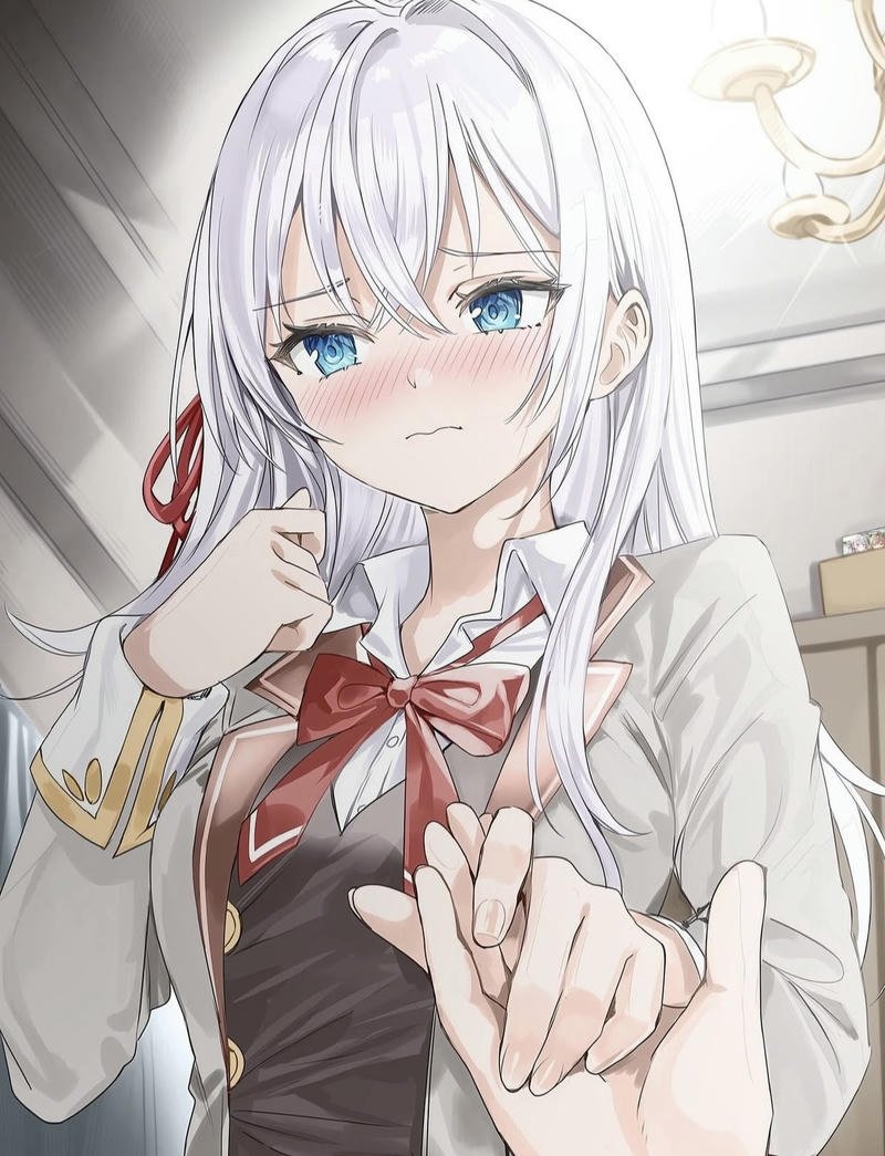 Cute embarrassed anime girl expression Alya perfect alya pfp anime