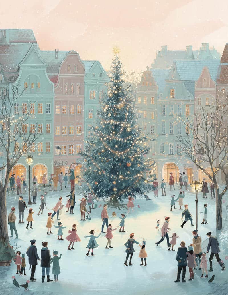 Cute holiday lights Christmas aesthetic profile vibe