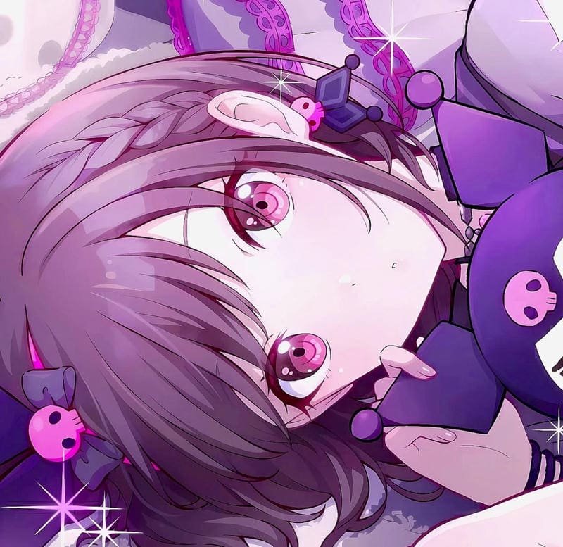 Cute pastel anime pink Ena Shinonome avatar