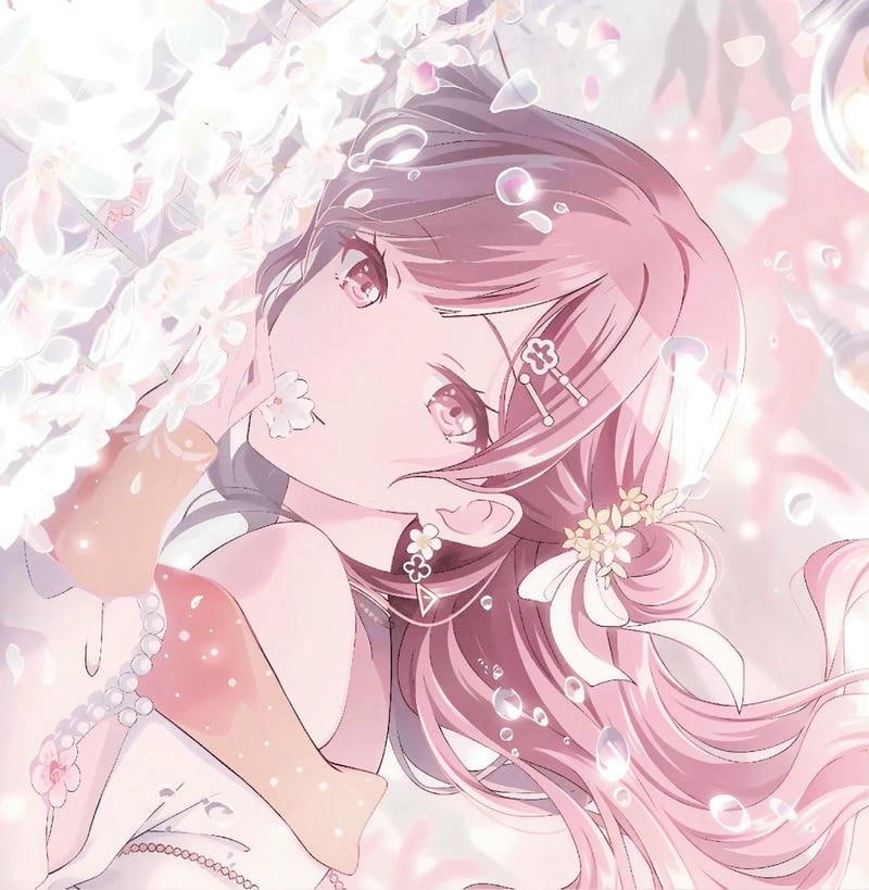 Cute pink Ena Shinonome profile picture anime style