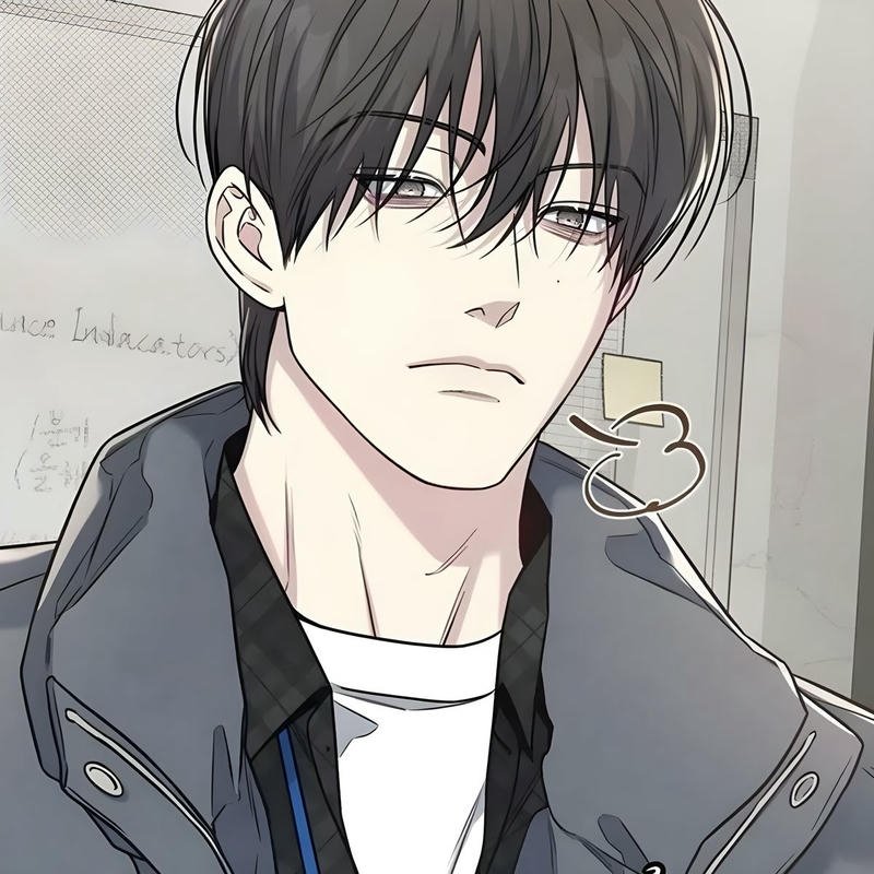 Cute shy anime boy expression portrait anime man pfp avatar