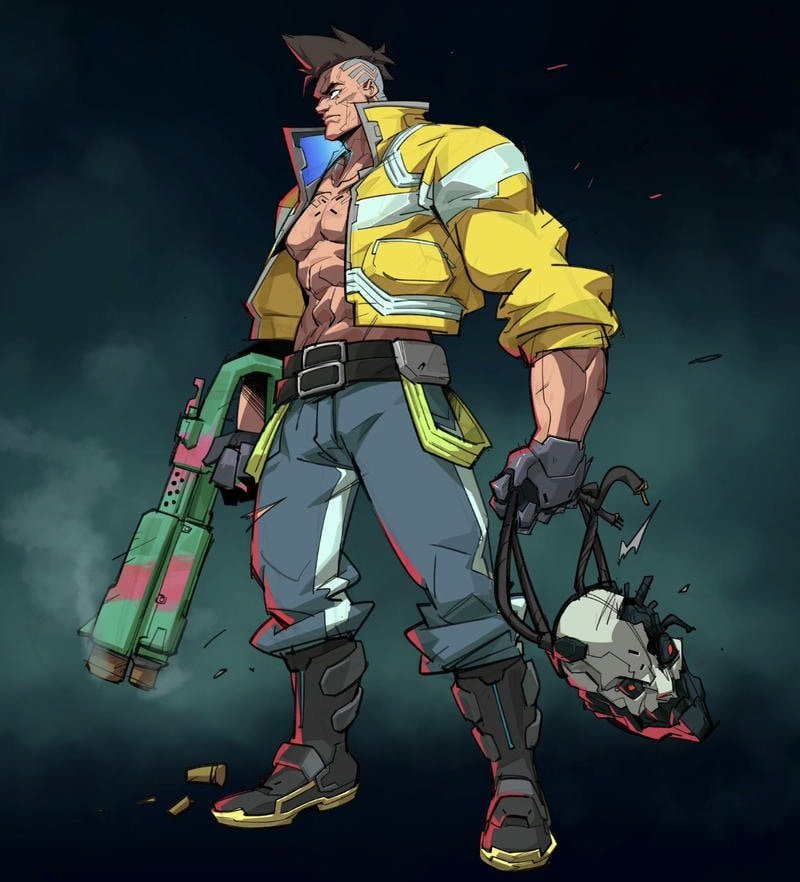 Cyberpunk anime profile featuring David pfp glow