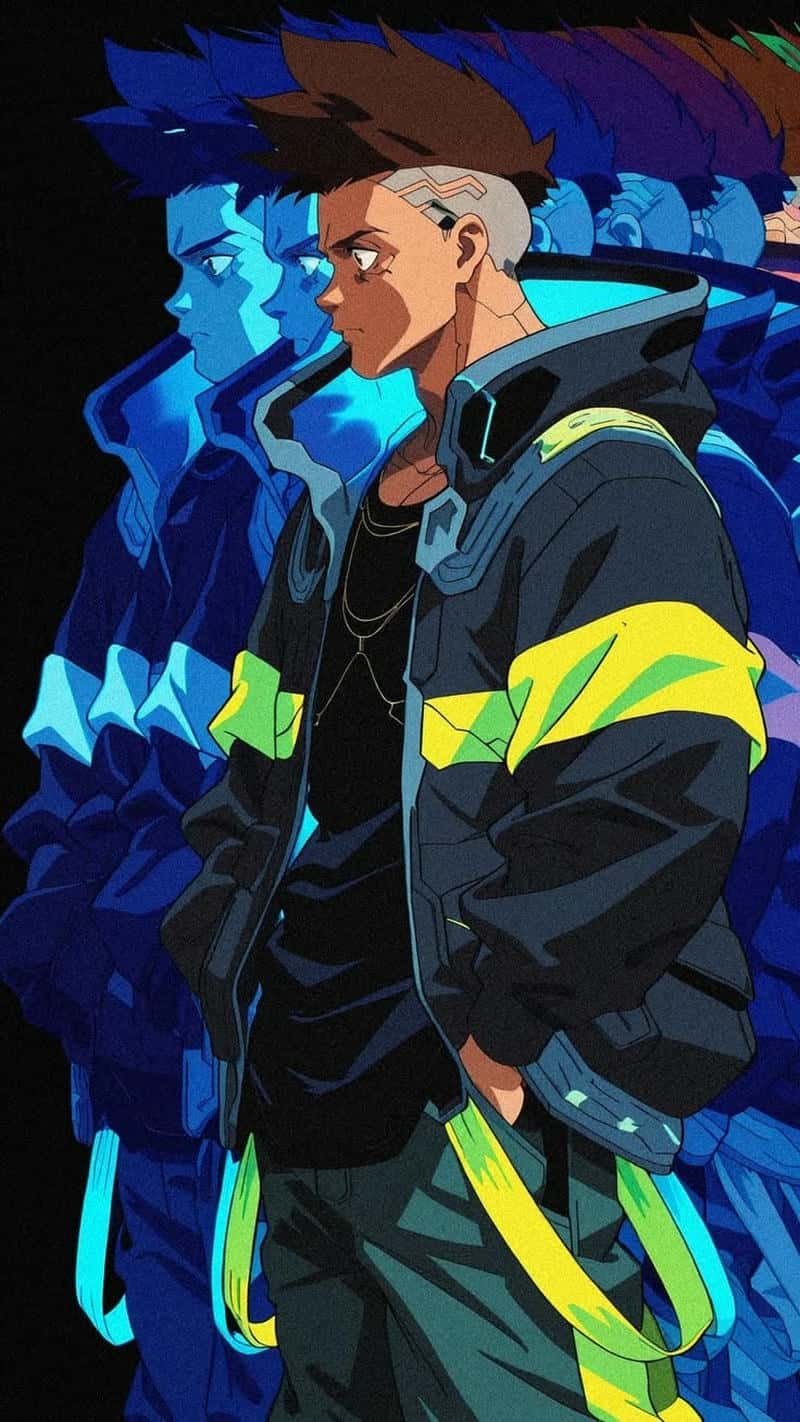 Dark futuristic theme David cyberpunk avatar style