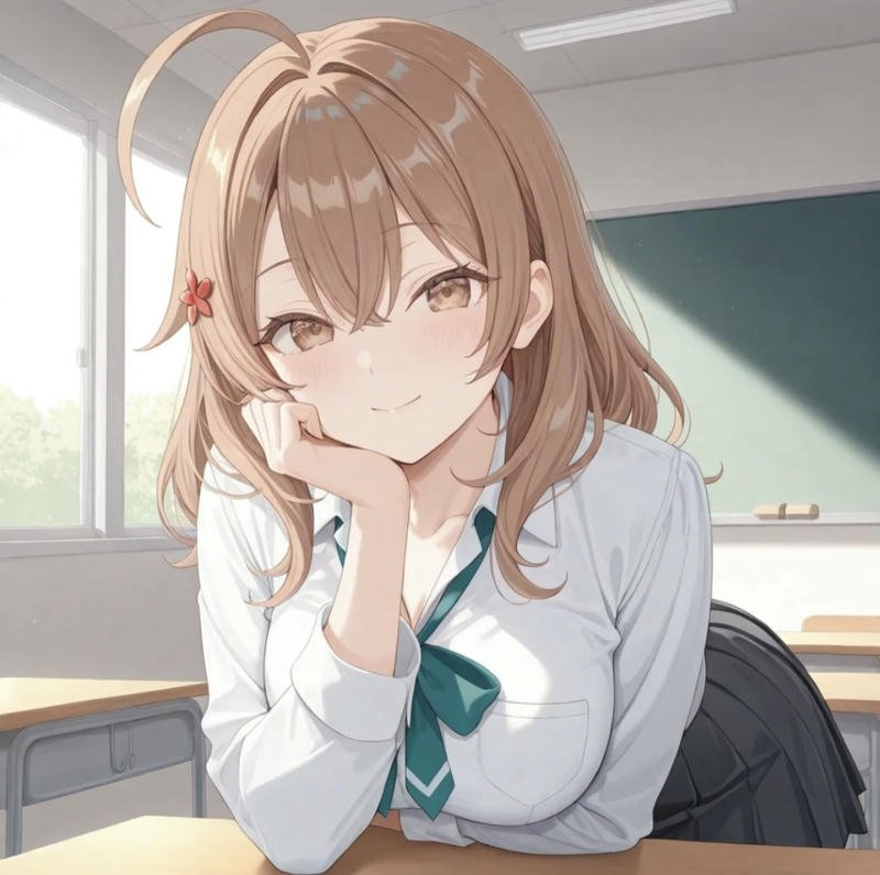 Detailed anime illustration portrait Alya character alya pfp anime