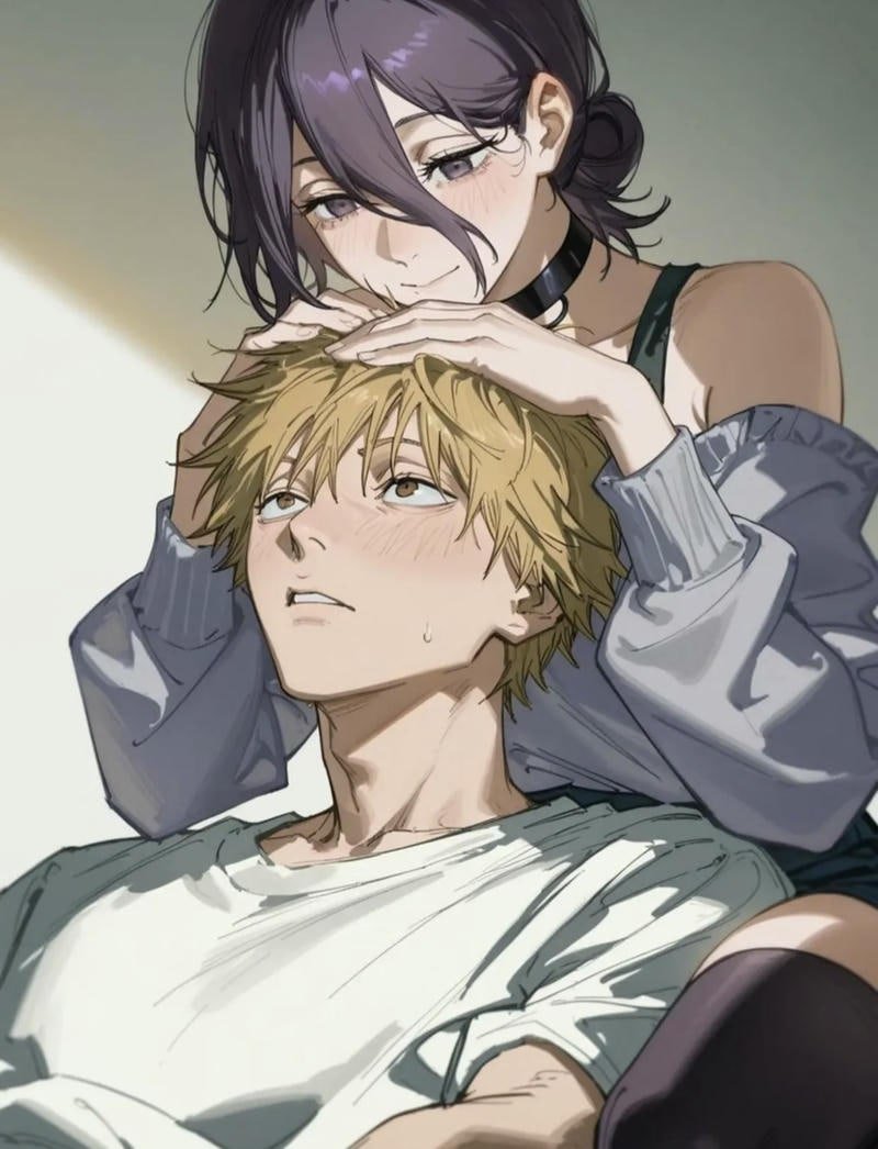 Edgy anime avatar ideas featuring Denji pfp