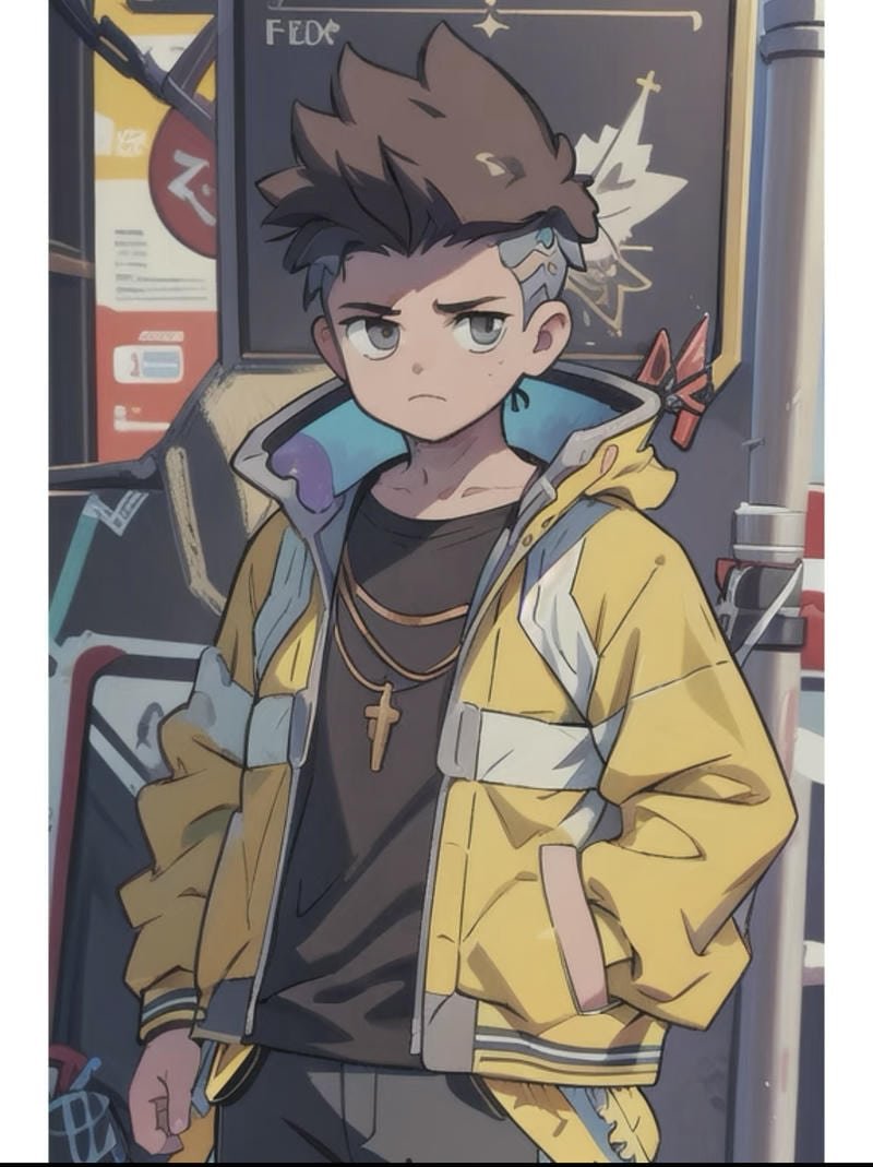 Edgy neon profile ideas David cyberpunk pfp style