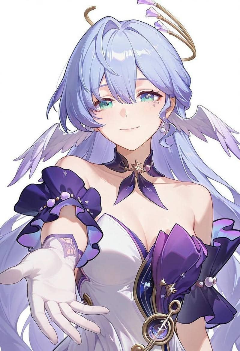 Elegant anime glow style Robin pfp HSR avatar