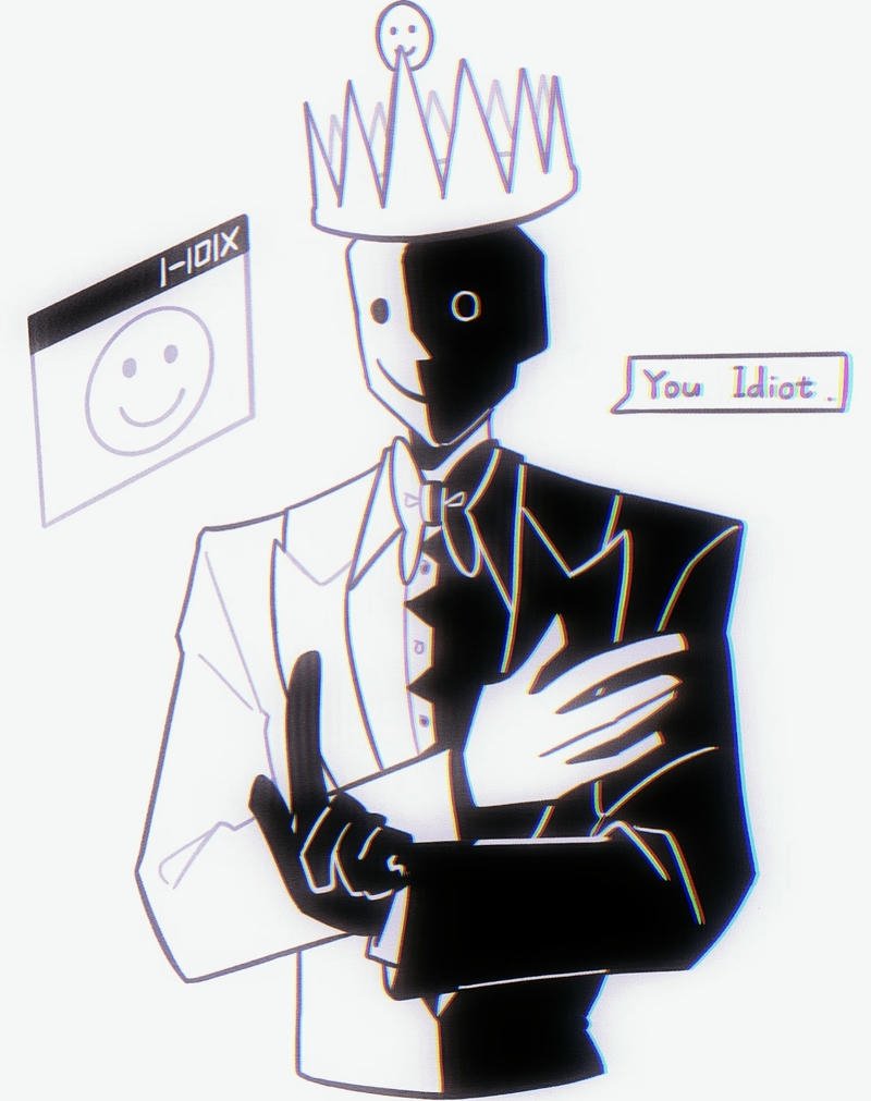 Forsaken Noli pfp with glowing eyes and shadowy background aesthetic