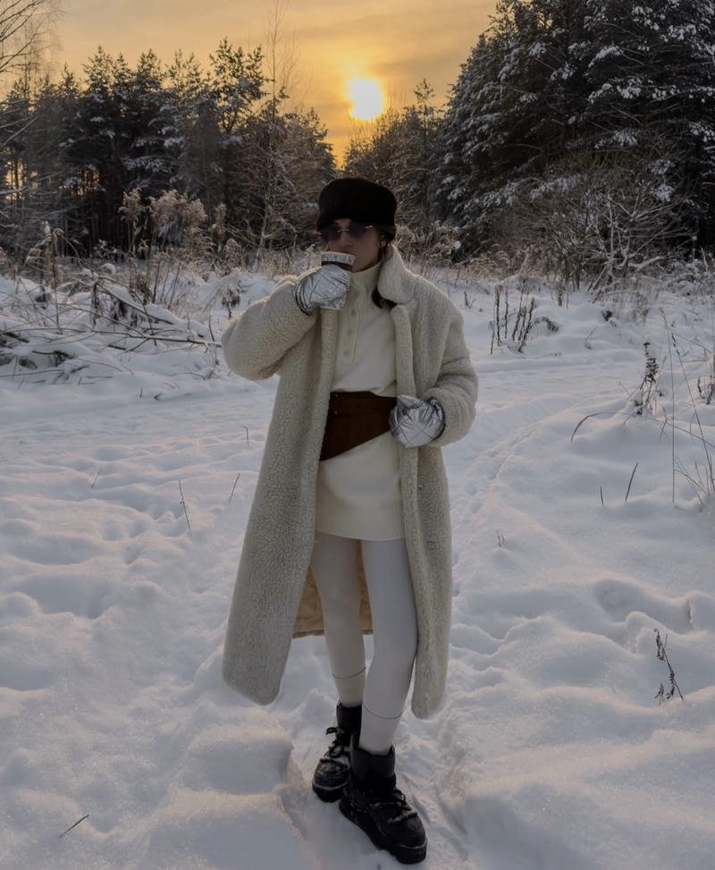 Frosty tree branches under pale sky aesthetic winter aesthetic pfp