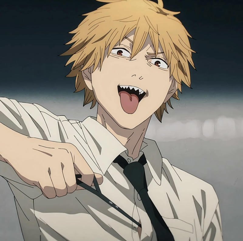 Funny anime expressions captured in Denji pfp
