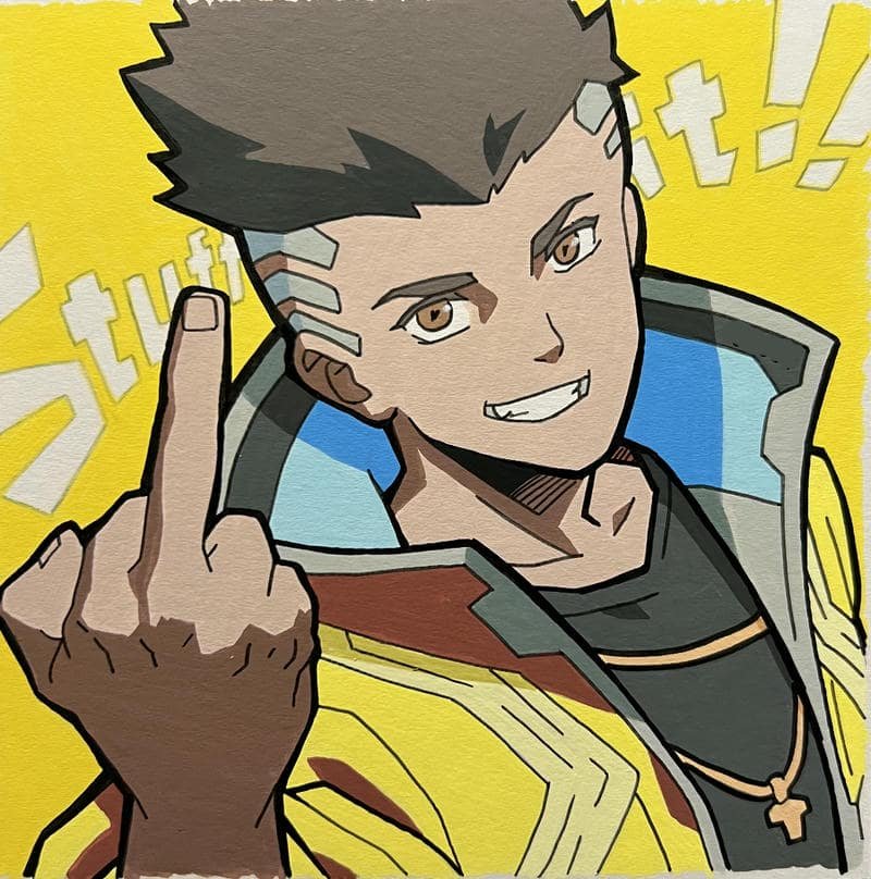 Futuristic glow David cyberpunk profile inspiration