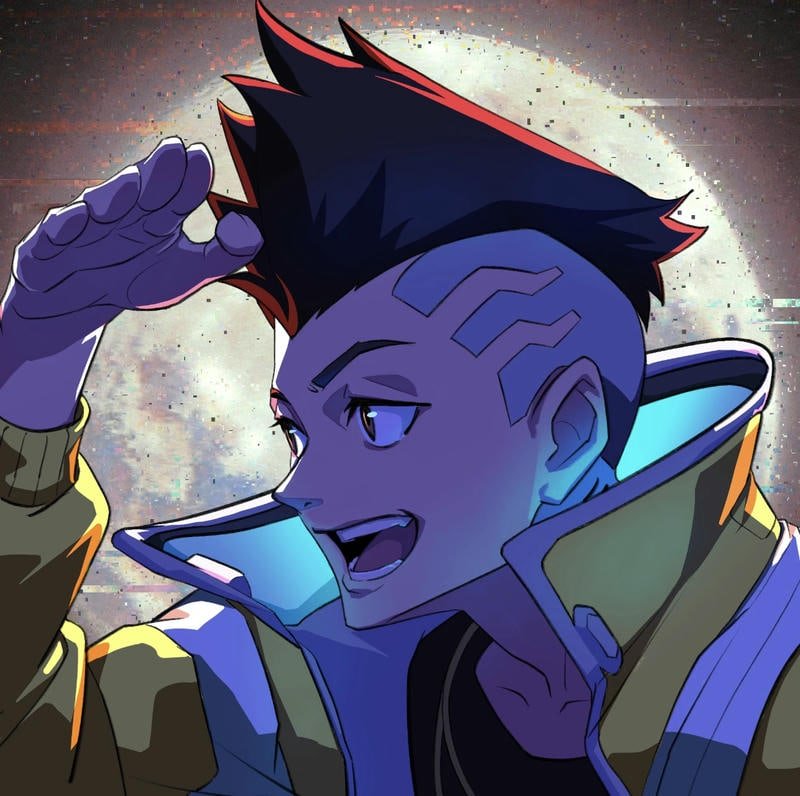 High tech aesthetic David cyberpunk profile icons