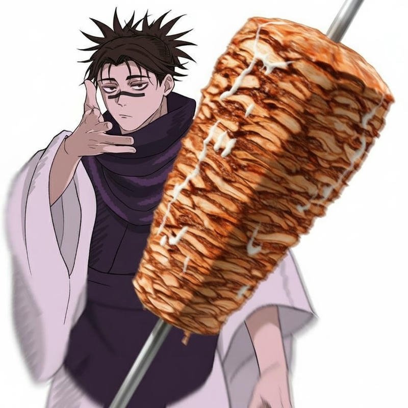 Internet style anime meme pfp with chaotic and funny anime expression