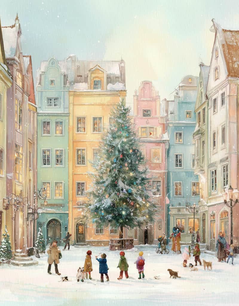 Minimal Christmas aesthetic avatar calm festive style