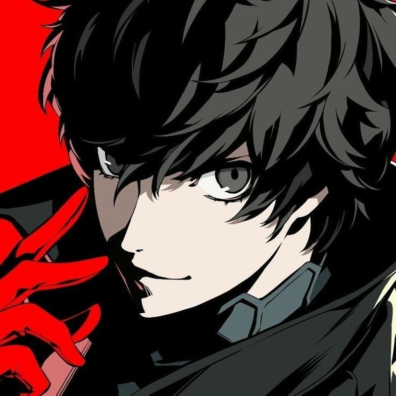 Minimal Joker pfp Persona 5 clean anime style