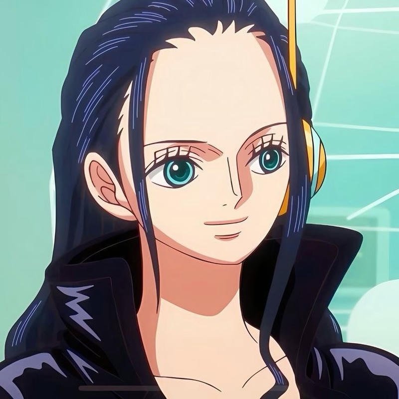 Minimal Nico Robin pfp with clean anime look