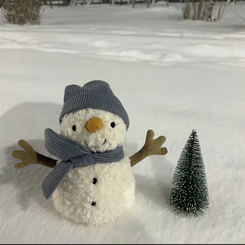 Minimal icy background with falling snow winter aesthetic pfp