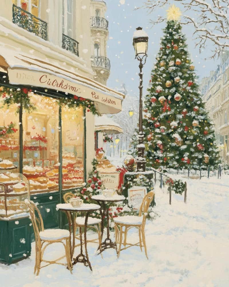 Minimal snowy Christmas aesthetic profile inspiration