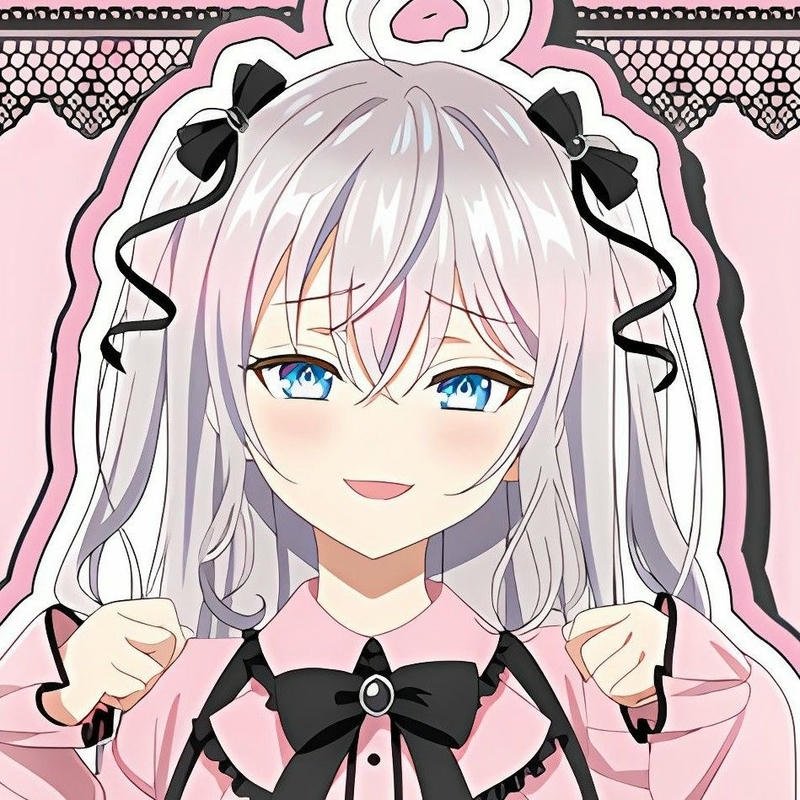 Minimalist anime avatar design featuring Alya character alya pfp anime style