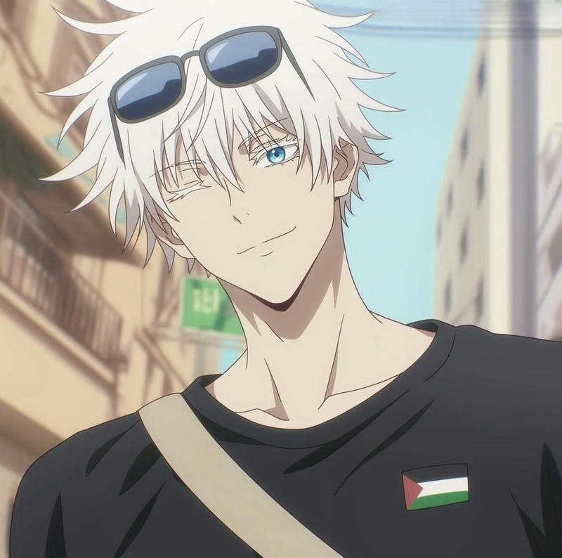 Minimalist anime avatar design featuring calm anime male anime man pfp