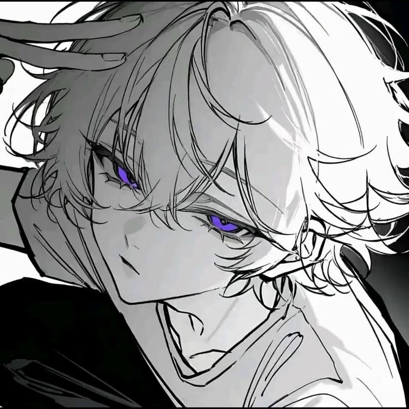 Moody anime male portrait aesthetic avatar anime man pfp