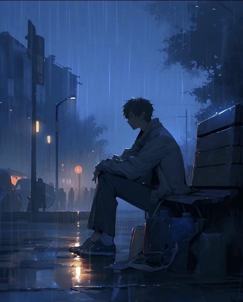 Moody sad boy pfp black and white silhouette