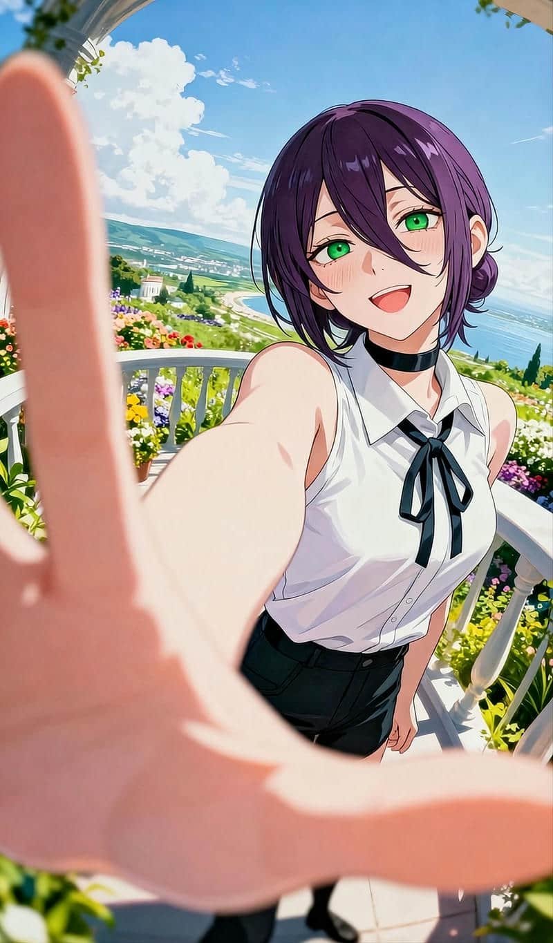 Pastel anime dreams styled with reze pfp themes