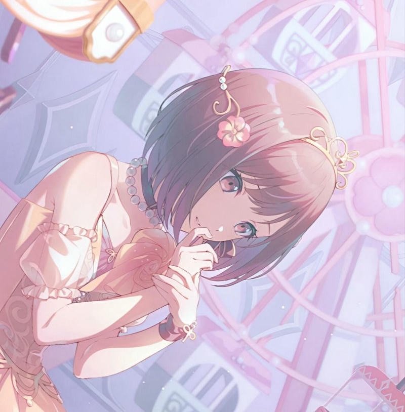 Pastel pink Ena Shinonome pfp dreamy anime mood