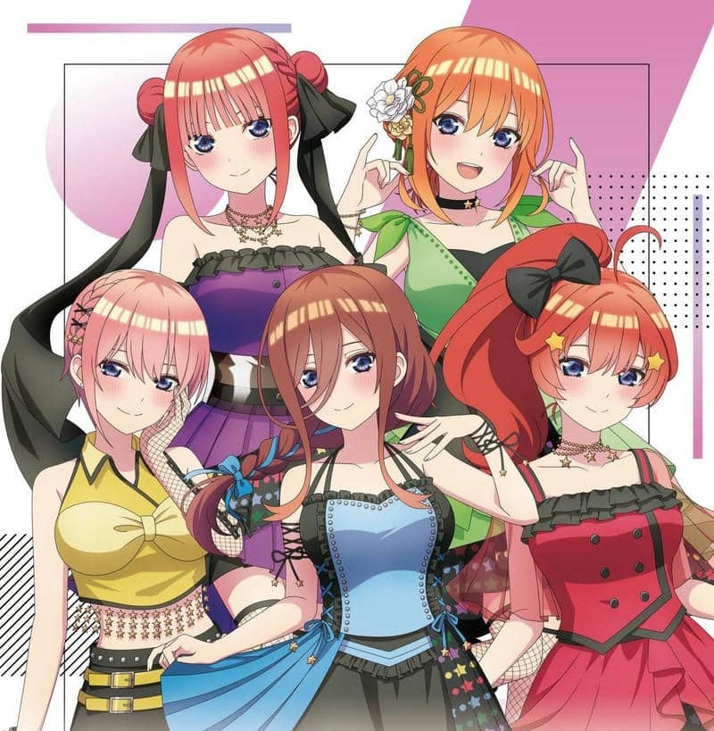 Pastel themed quintessential quintuplets pfp for cozy profiles