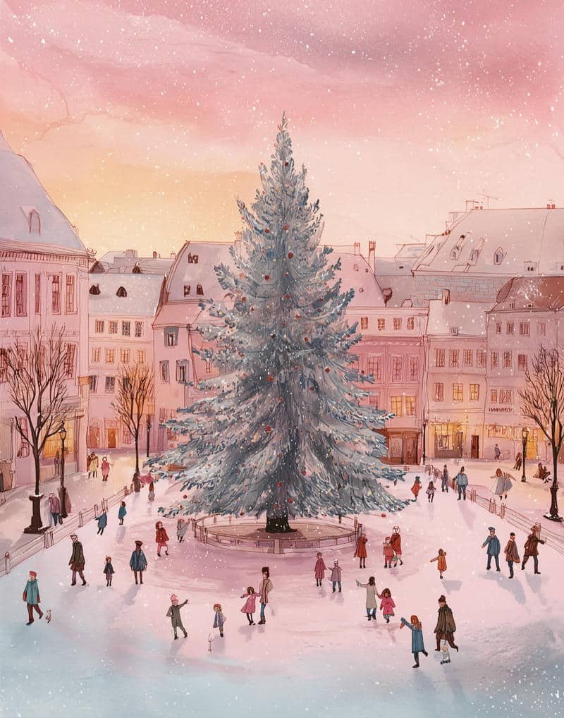 Peaceful winter night Christmas aesthetic pfp inspiration