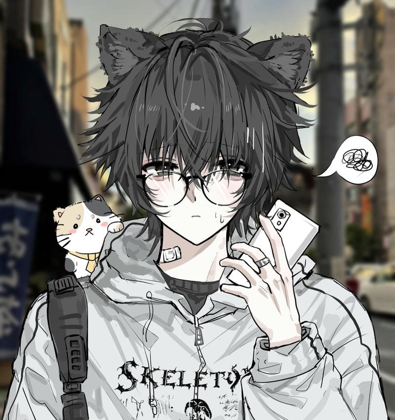 Relaxed anime boy sitting pose aesthetic anime man pfp avatar