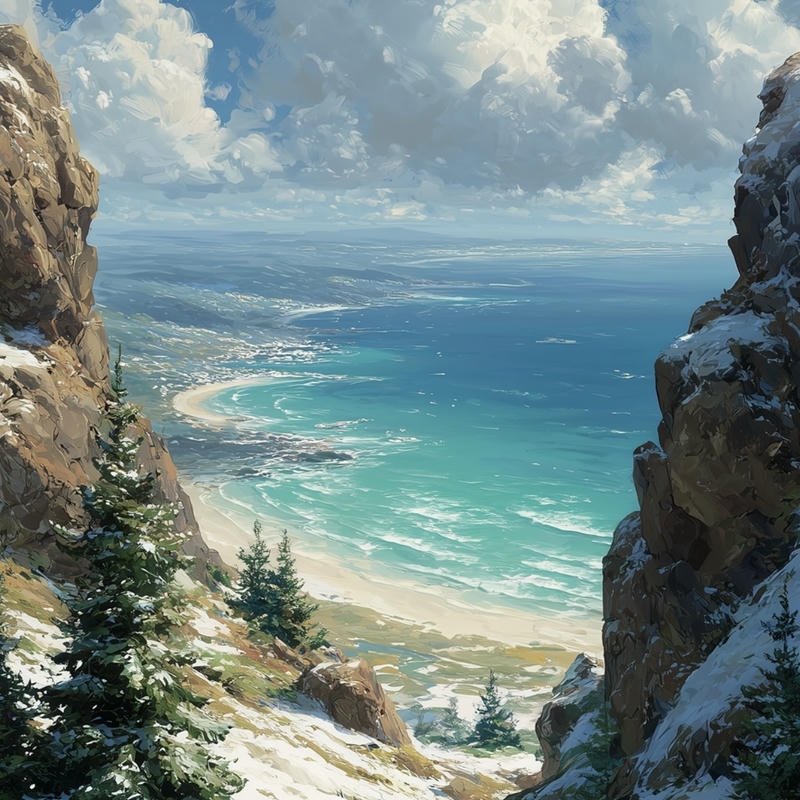 Relaxing seaside landscape perfect ocean aesthetic pfp profile