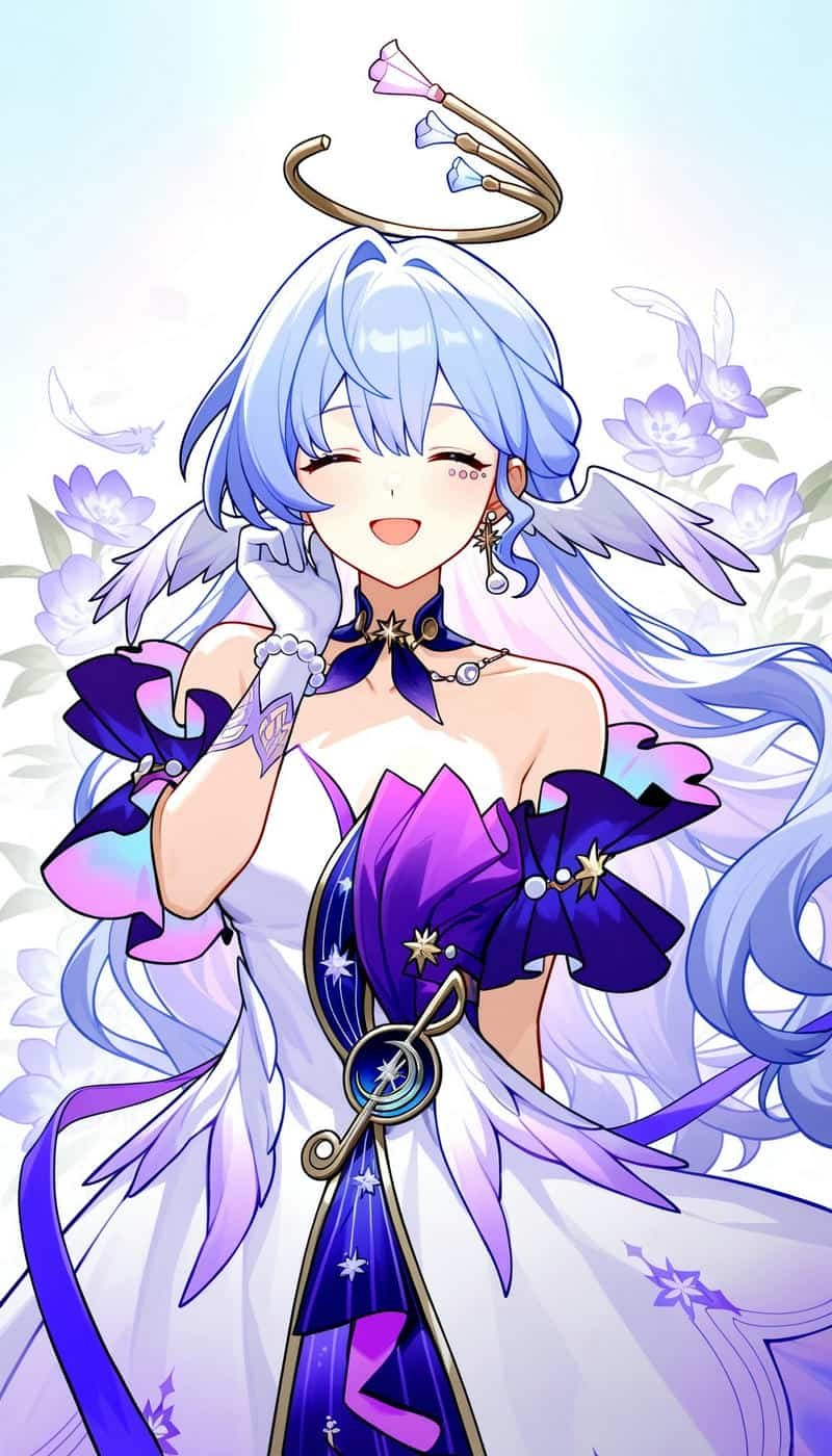 Robin pfp HSR aesthetic with elegant idol vibes