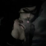 Shadow cloak character with glowing eyes badass pfp