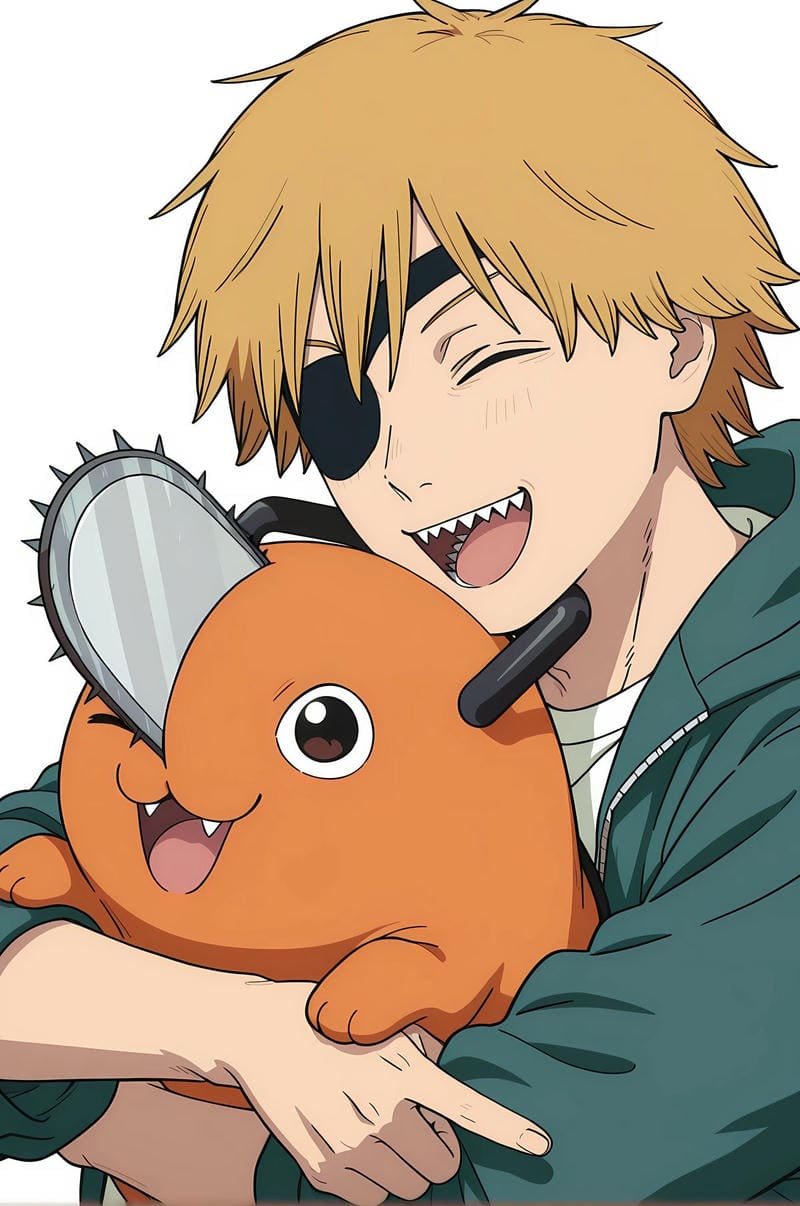 Sharp anime visuals centered around Denji pfp