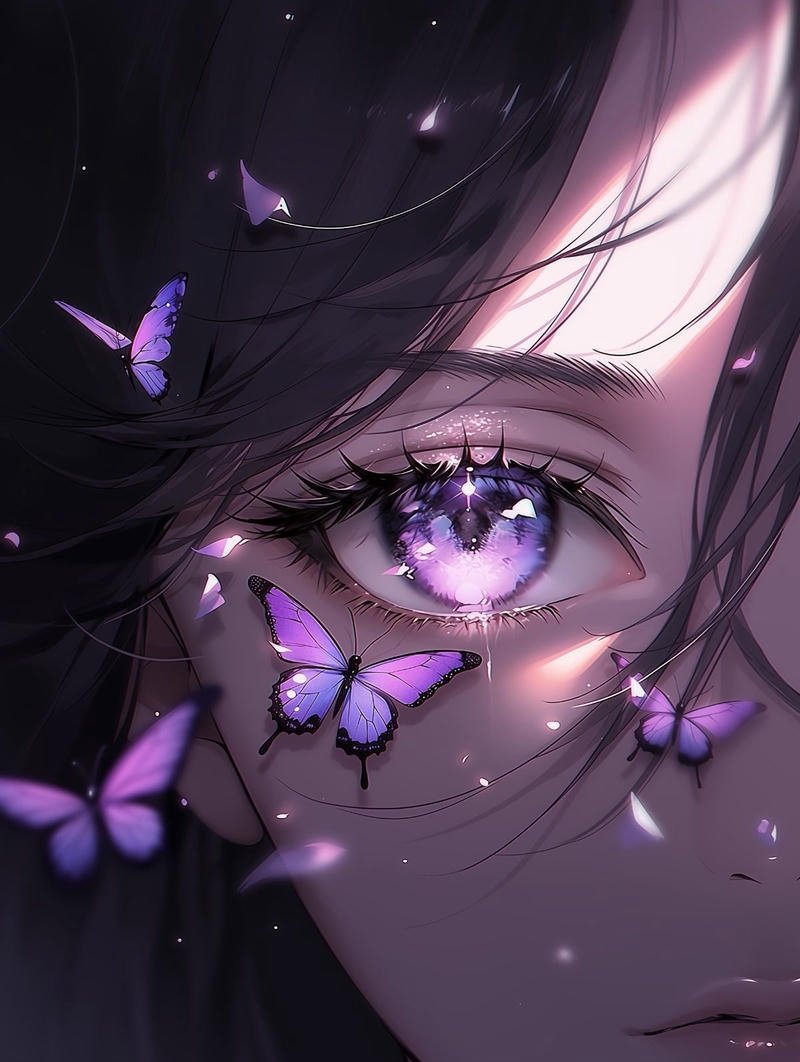 Sharp focused anime eye portrait perfect anime eye pfp_